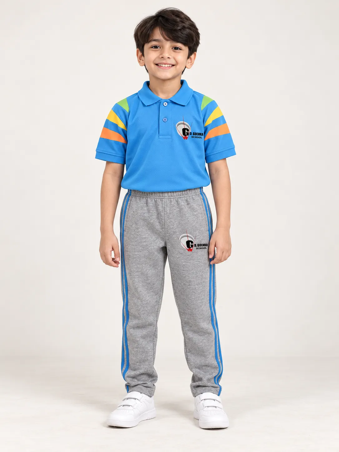 GD Goenka Junior Unisex Sports Uniform | Teresa House | Blue & Grey