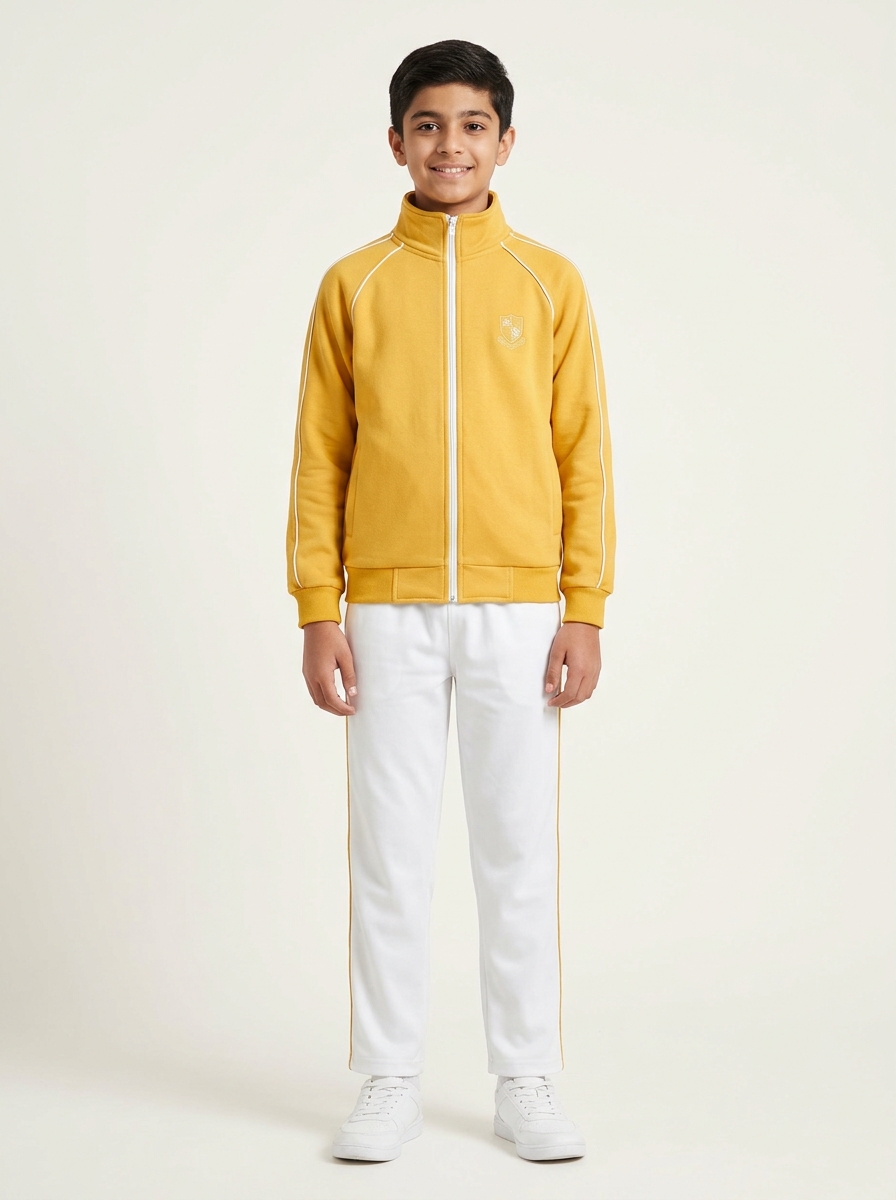 Institutional Active Sports Tracksuit - Canary Yellow & White